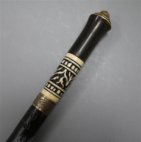 An ebonised sword stick